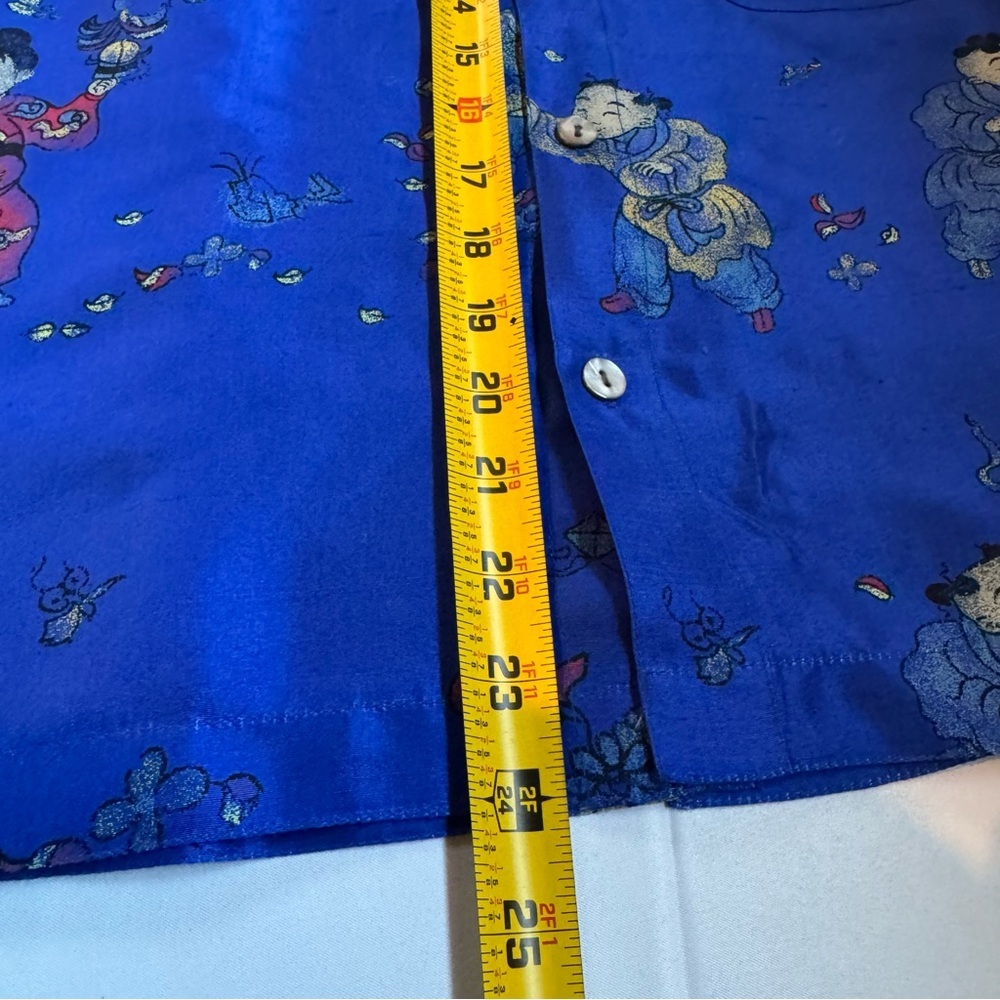 Chico's Design‎ VTG Button-up Blouse Women Size Large Asian-Inspired 100% Silk - Picture 12 of 13
